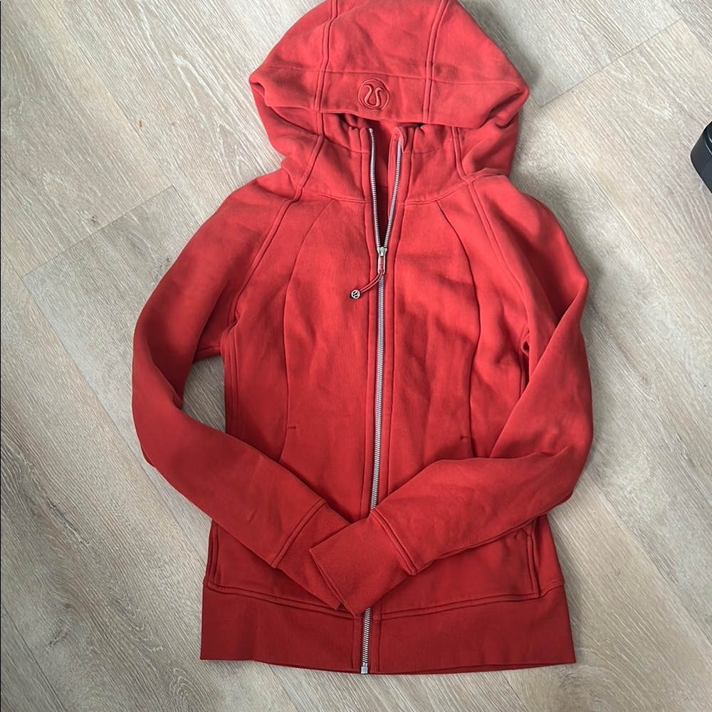 Lululemon Athletica Fitted Red Zippered Hoodie